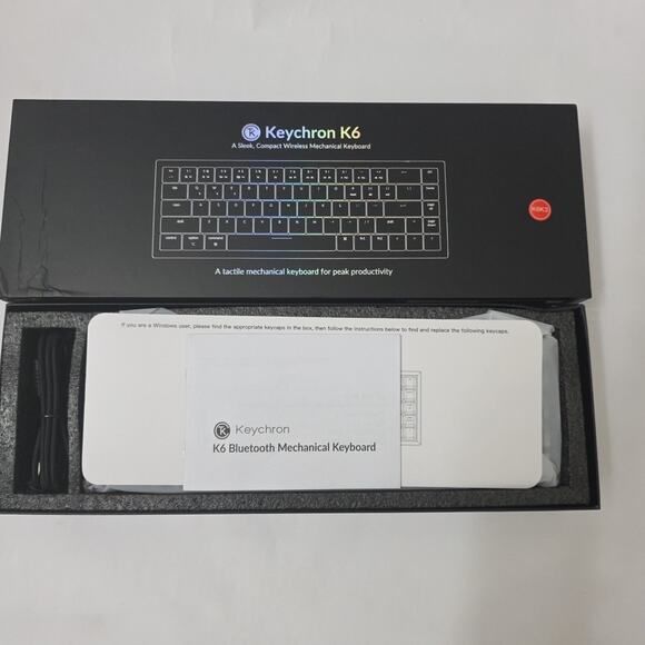 Keychron V6 Wired RGB Mechanical Keyboard, Hot-Swap, Knob, K Pro Red Switch - Picture 7 of 11